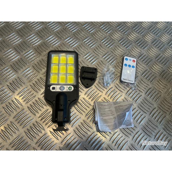 lampe murales eclairage exterieure capteur mouvement solaire led 9COB jardin mur terrasse alle cour