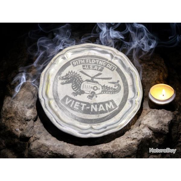 Coupelle Etain USAF VIETNAM : 917th FTD - Guerre du Vietnam air force tray war militaire military