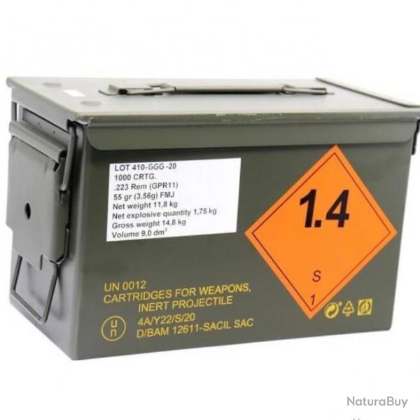 Casse de munition vides joints parfait. Possibles traces d utilisation 30x22x18.