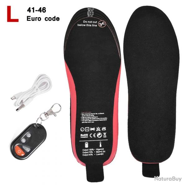 Semelles intérieures chauffantes USB chauffe-pieds électrique Rechargeable avec télécommande neuf
