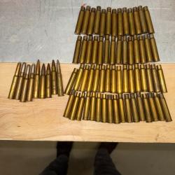 LOT DE BALLES ET DOUILLES CALIBRE 8 X 57 JRS