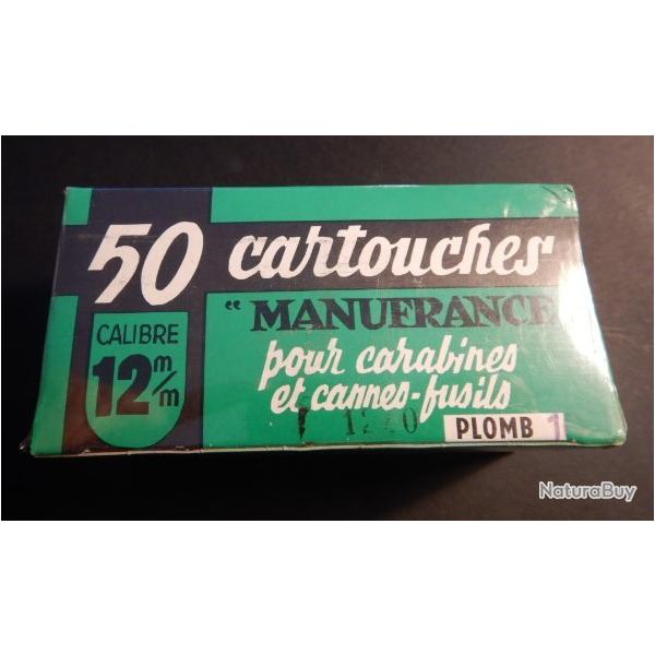 Boite 50 cartouches cal 12  MANUFRANCE - Boite encore emballe