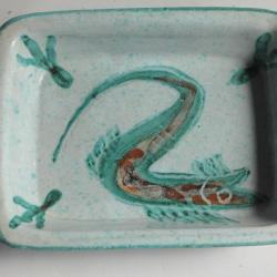 Plat céramique Poisson Anguille Humbert Pittari Vallauris