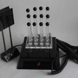 Téléphone design à colonnes lumineuses plexiglas 1970