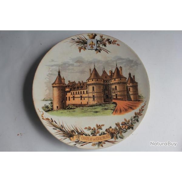 Assiette faence Sarreguemines Chteau de Chaumont