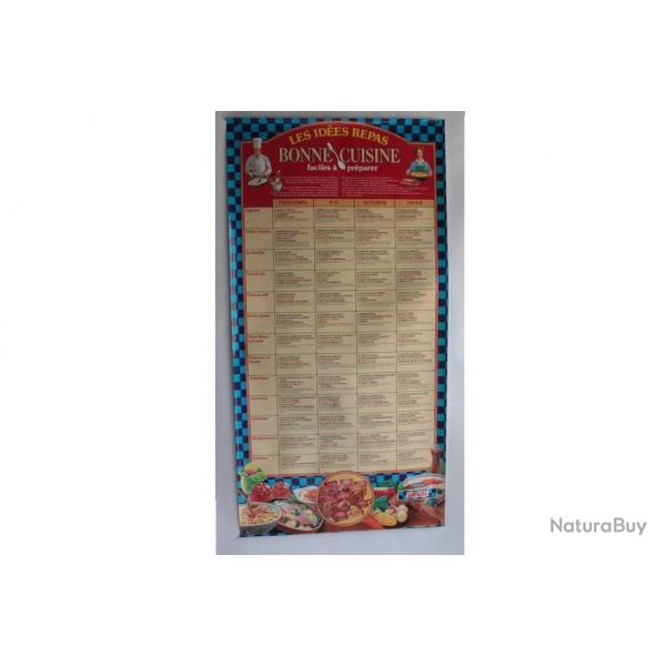 Poster publicitaire LUSTUCRU ide repas bonne cuisine 4 saisons
