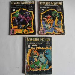 Lot 3 BD étranges aventures Comics pocket vol 7,8,9 EO 1968