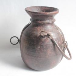 Ancien Pot à lait bois Inde Népal