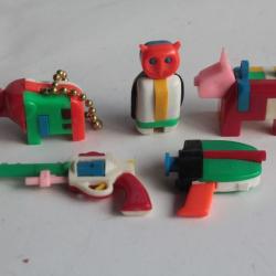 Lot 5 Porte clefs figuratifs Casses-têtes Puzzle