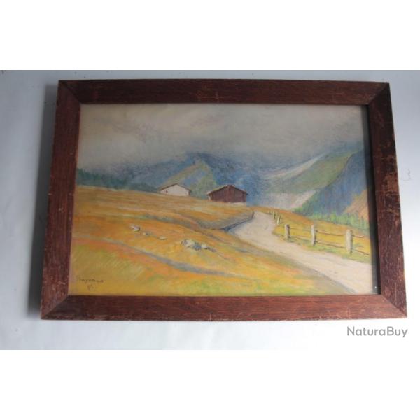 Tableau Dessin  la craie grasse Prayon Valais Suisse Meltzer