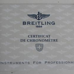 BREITLING Certificat chronomètre Montbrillant or rose