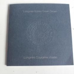 LONGINES livret notice montre couronne vissée