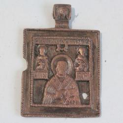 Pendentif Icône orthodoxe bronze Déisis
