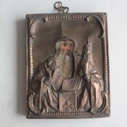 Ancienne icône orthodoxe Saint Spyridon