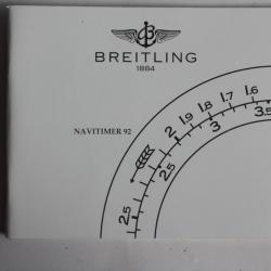 BREITLING livret notice montre Navitimer 92