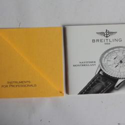 BREITLING livret notice montre Navitimer Montbrillant