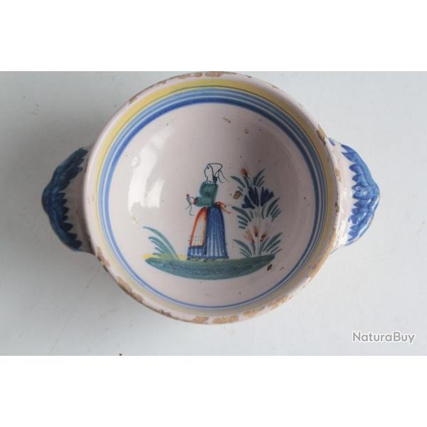 Ancien Bol  oreilles faence HR Quimper