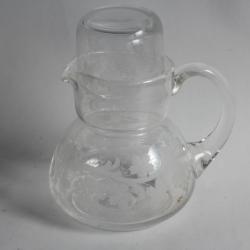 Service de nuit verre gravé Vignes