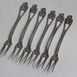 Petites fourchettes Fratii Roller Bucarest Roumanie Trèfle Art Nouveau