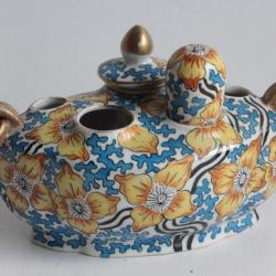 Encrier faïence Desvres Gabriel Fourmaintraux