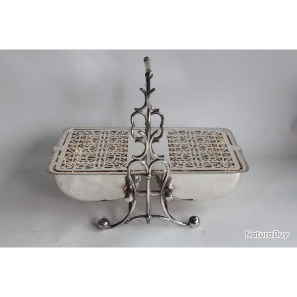 Bote  biscuits victorienne mtal argent XIXe sicle