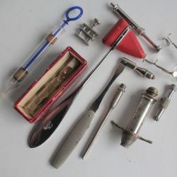 Lot Ancien Instrument médicale 10 outils divers chirurgie