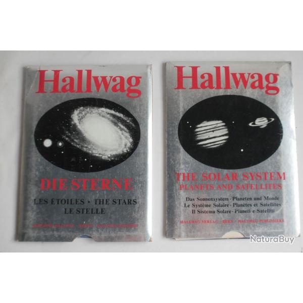 2 Cartes du ciel toiles et systme solaire Hallwag Bern 1979
