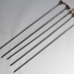 Ensemble de 5 piques à brochettes vintage animaux zodiaque laiton