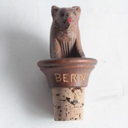 Bouchon bois sculpté Ours Art Populaire Bern forêt noir