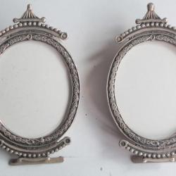 Paire Cadres Porte photo argent XIXe siècle Arabe