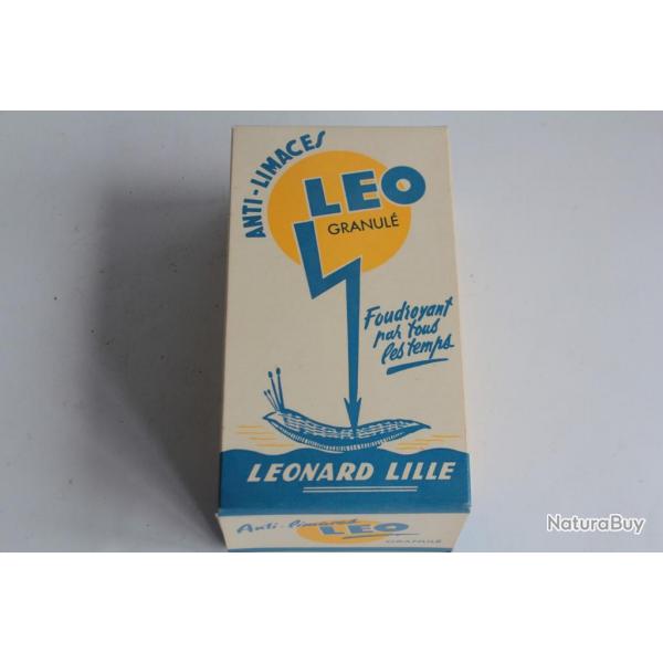 Bote carton lithographie Anti Limaces Leo Lonard Lille