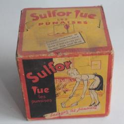 Boîte carton lithographiée Sulfor Tue punaises