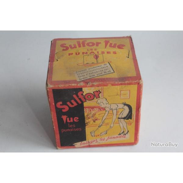Bote carton lithographie Sulfor Tue punaises