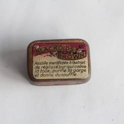 Boîte médicaments tôle lithographiée Échantillons Blackoid's Brown