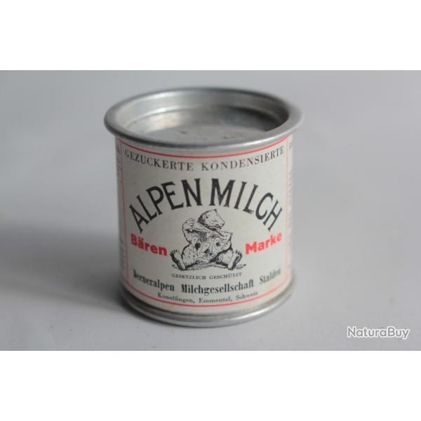 Bote lait en poudre tle lithographie chantillon Alpen Milch