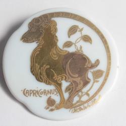ROSENTHAL Broche porcelaine Capricorne Bjorn Wiinblad Zodiaque