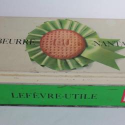 Boîte Biscuits tôle Beurré Nantais LU Lefèvre Utile