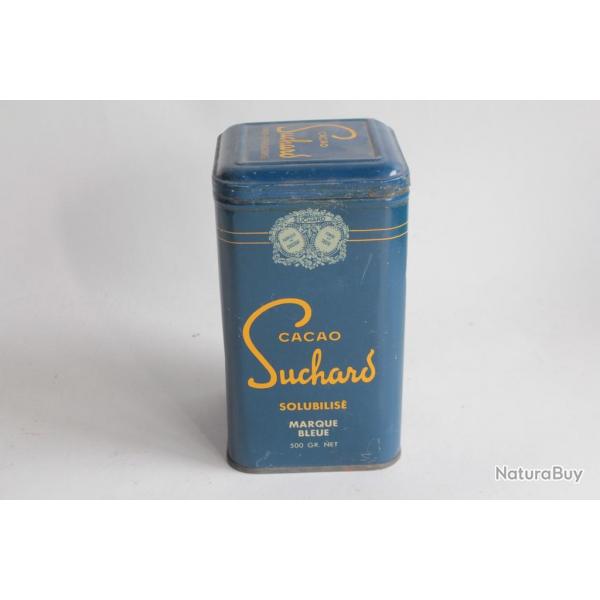 Boite chocolat cacao tle lithographie bleue SUCHARD