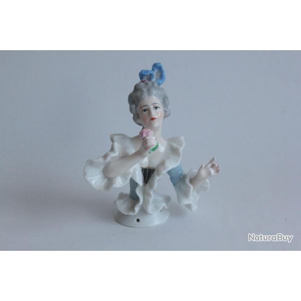 Demi figurine porcelaine Marquise  fleur Passau Dressel & Kister