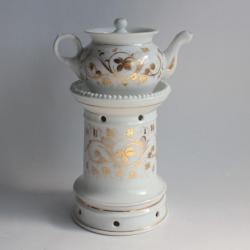 Tisanière porcelaine de Paris Fleurs Empire XIXe siècle