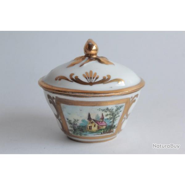 Boite porcelaine glise Chapelle Vieux Paris XIXe sicle