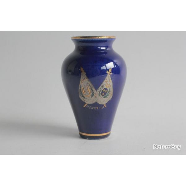 Vase Faence bleu et or Henry III