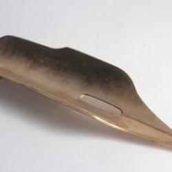 Porte crayon stylo design plume laiton