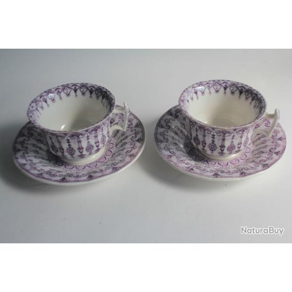 Ancienne tasse  caf porcelaine scne anime