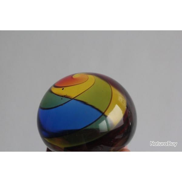 Presse Papier Archimede Seguso Murano Arc en ciel