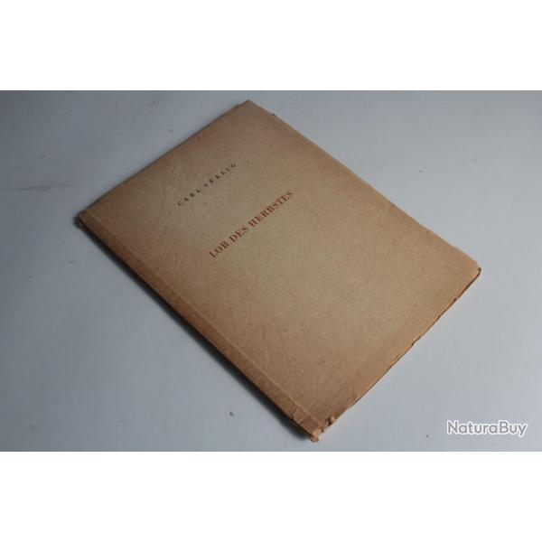 Livre Lob des herbstes Carl Seelig 1945