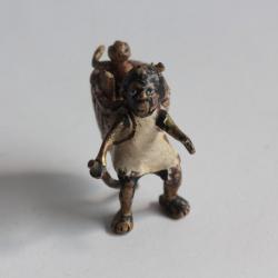 Bronze Viennois Homme portant singe