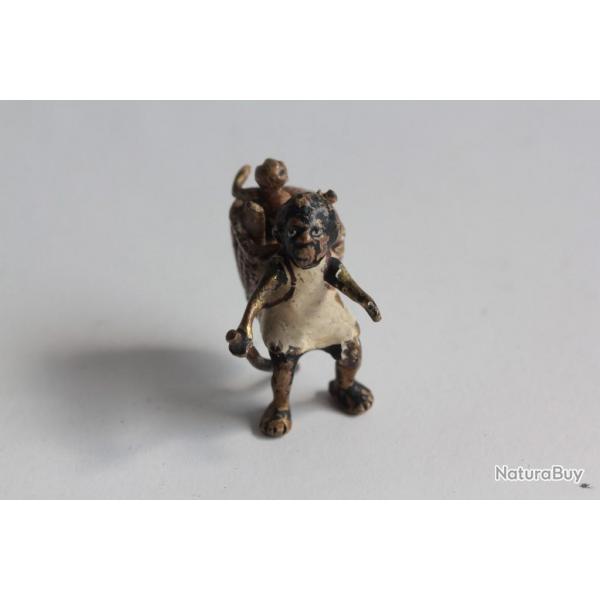 Bronze Viennois Homme portant singe