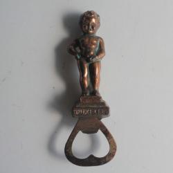 Décapsuleur poisson Manneken pis cuivre Belgique Bruxelles 1970