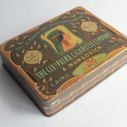 Boîte à Cigarettes tôle The Cleopatra Cigarette Company G. Nungovich